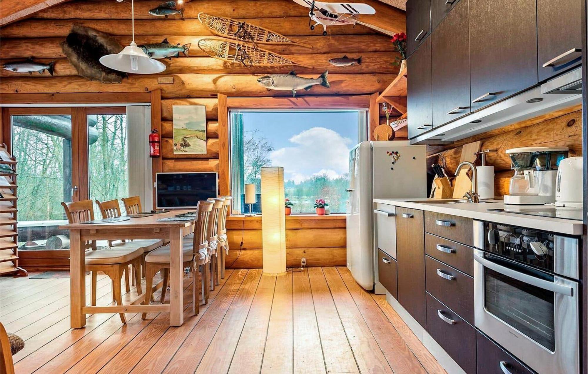 Cozy Home In Kibaek With Kitchen Exterior foto